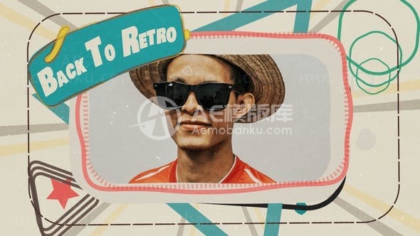 复古风格图片视频展示AE模板