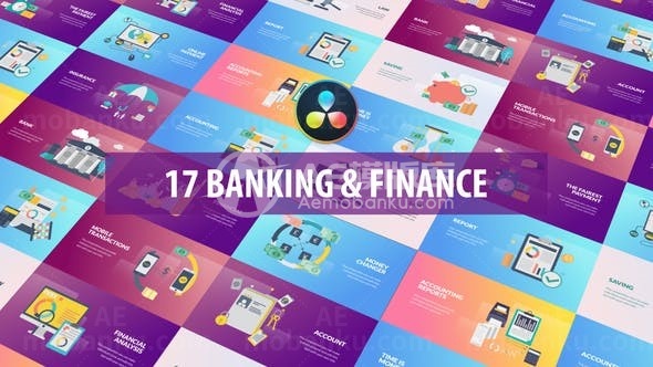 银行和金融动画演绎AE模板