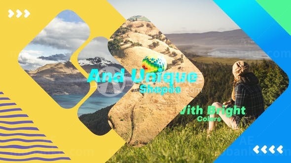 动态夏季幻灯片展示AE模板