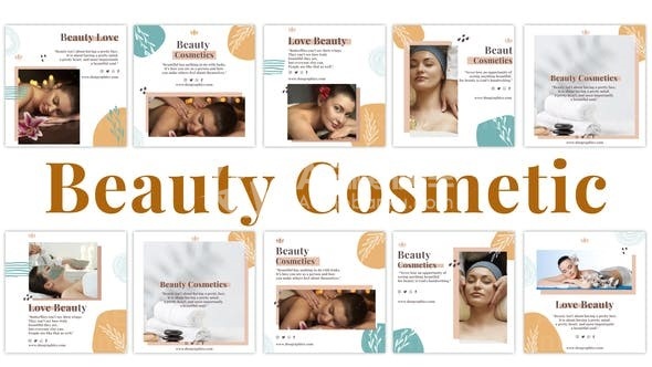 美容化妆品网站展示AE模板