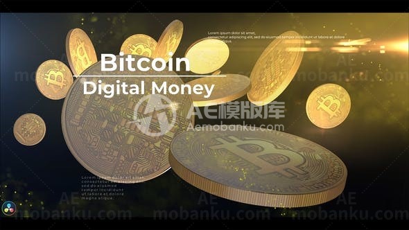 比特币数字货币展示AE模板