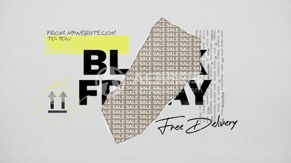 黑色星期五包装标题展示AE模板