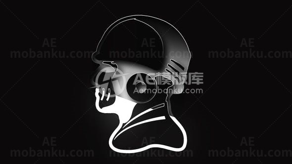 黑色标志展示演绎AE模板