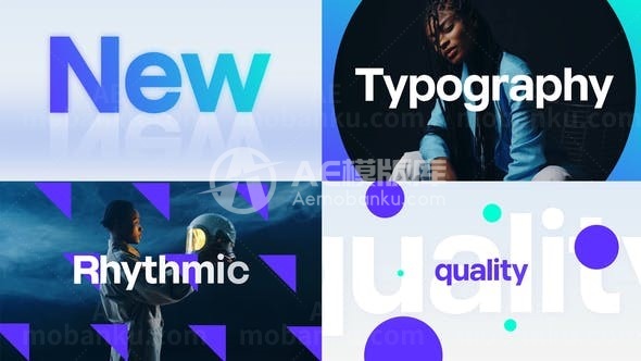 明亮排版图片视频展示AE模板