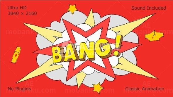 炸弹标志演绎AE模板