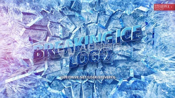 破冰标志演绎AE模板