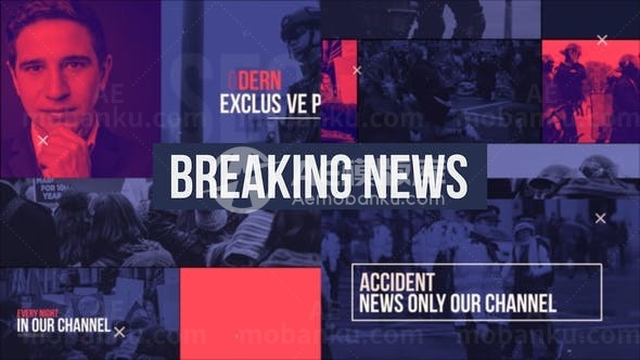 突发新闻栏目包装AE模板