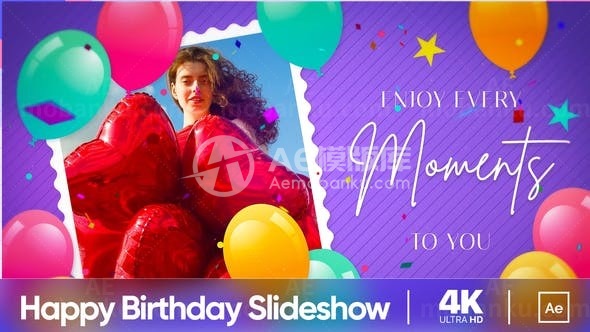 生日快乐幻灯片展示AE模板