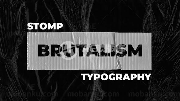 野蛮主义标题展示AE模板