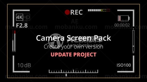 相机屏幕图标展示AE模板