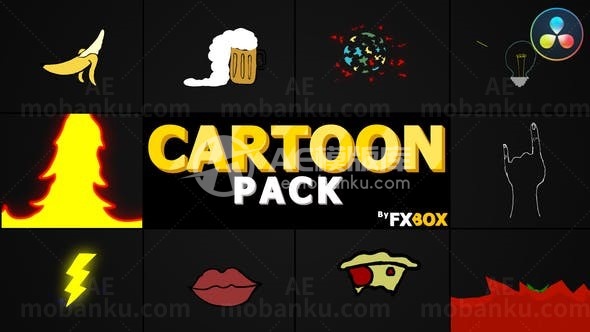 卡通元素动态演绎AE模板