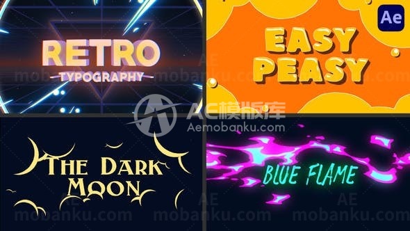 卡通标题标志显示动画AE模板