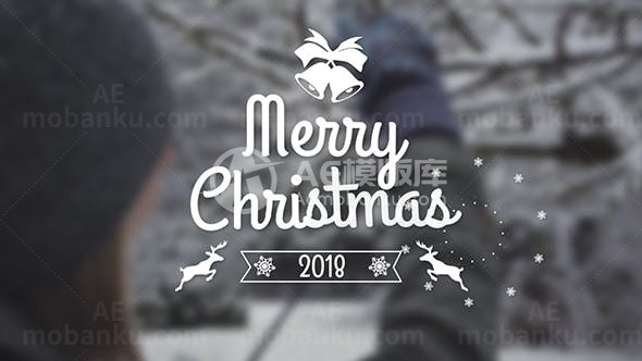 圣诞横幅标题演绎AE模板