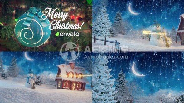 圣诞贺卡动态演绎AE模板