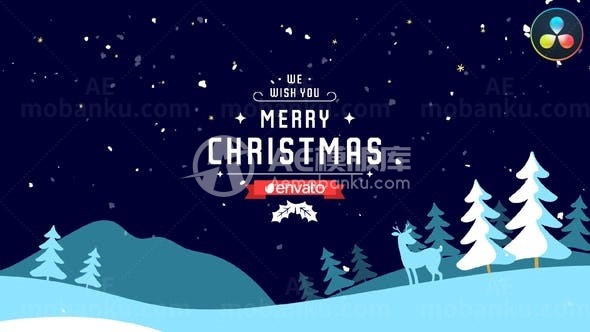 圣诞祝福动态演绎AE模板