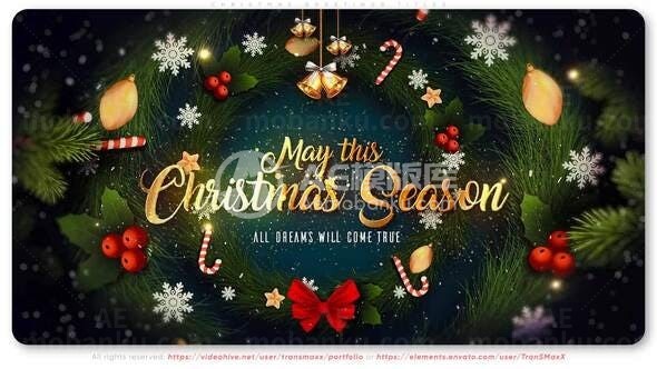 圣诞祝福标题展示AE模板