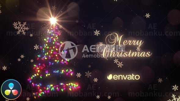 圣诞灯闪光演绎AE模板