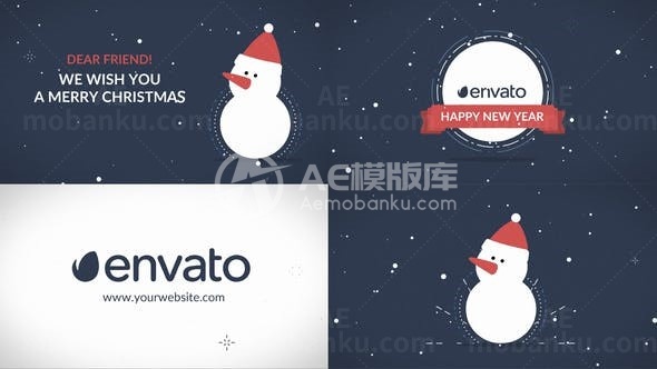 圣诞节标志演绎AE模板