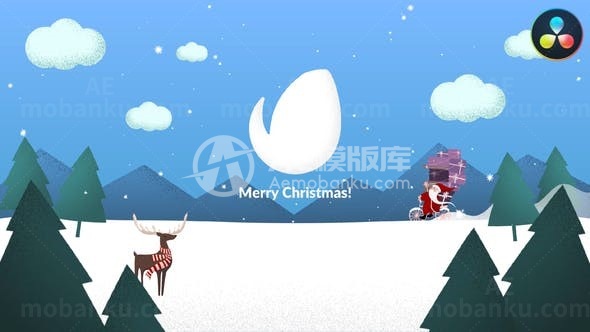 圣诞节标志演绎AE模板