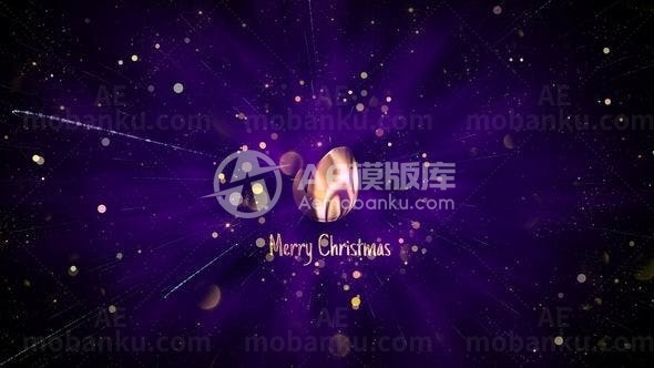 闪烁颗粒圣诞标识演绎AE模板