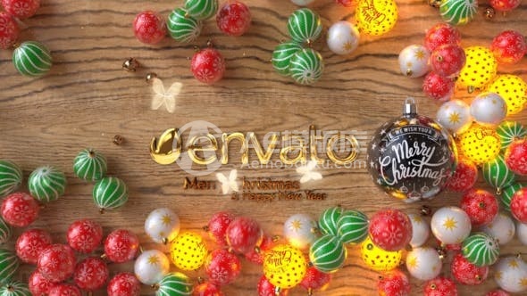 圣诞节标志展示演绎AE模板