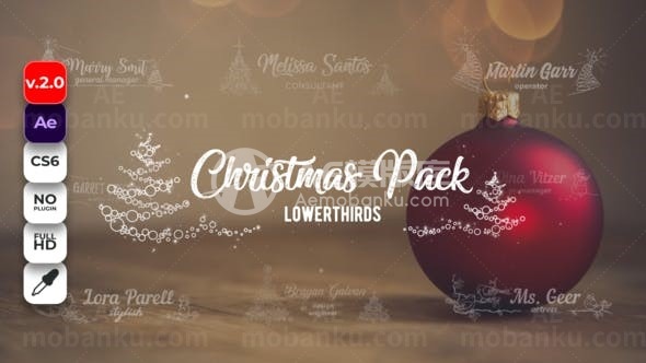 圣诞节标题动态演绎AE模板