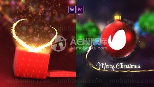 圣诞魔术标志展示演绎AE模板