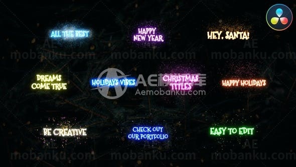 圣诞魔法标题展示AE模板