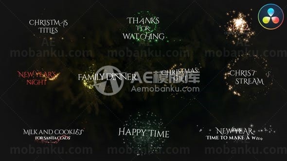 圣诞魔法标题展示AE模板