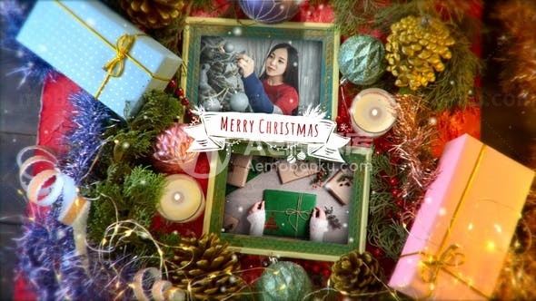 圣诞记忆图片视频展示AE模板