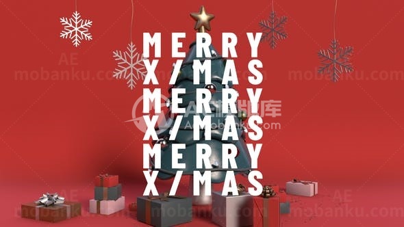 圣诞节线上特卖促销AE模板