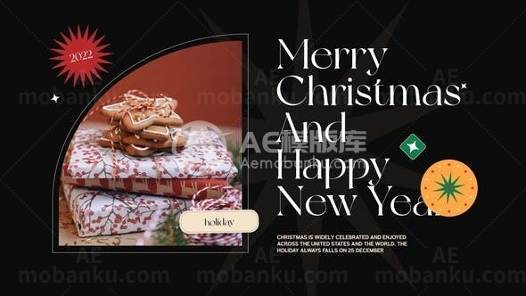 圣诞宣传片展示AE模板