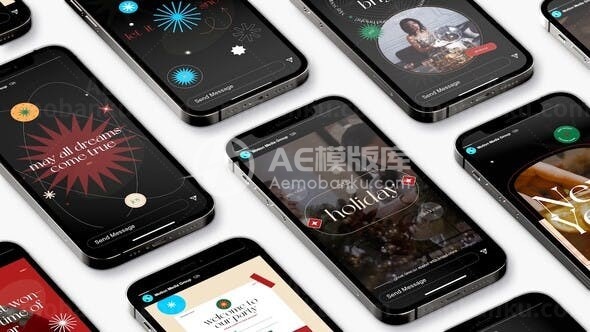 圣诞宣传片展示AE模板