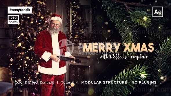 圣诞幻灯片展示AE模板