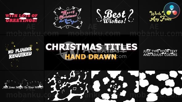 圣诞标题和过渡动态演绎AE模板