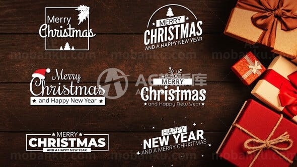 圣诞标题动态演绎AE模板