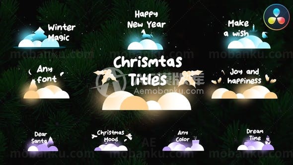 圣诞标题动态演绎AE模板