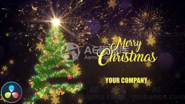 圣诞树愿望动态演绎AE模板