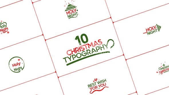 圣诞节标题徽标动态演绎AE模板