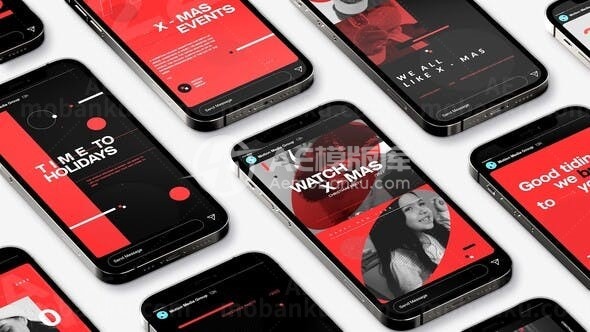 圣诞城市故事演绎AE模板