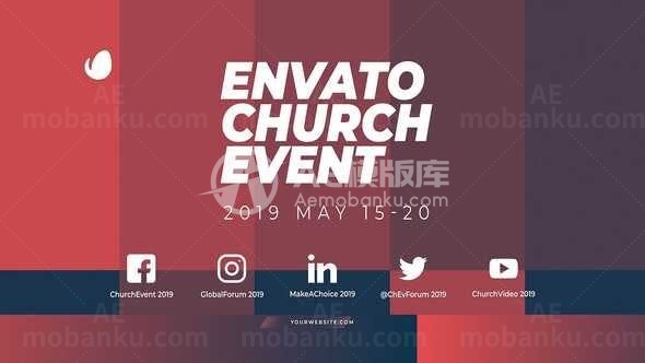 教堂活动宣传片演绎AE模板