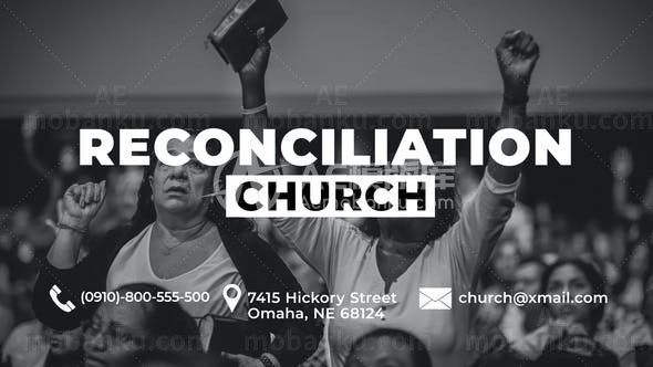 教堂活动宣传片演绎AE模板