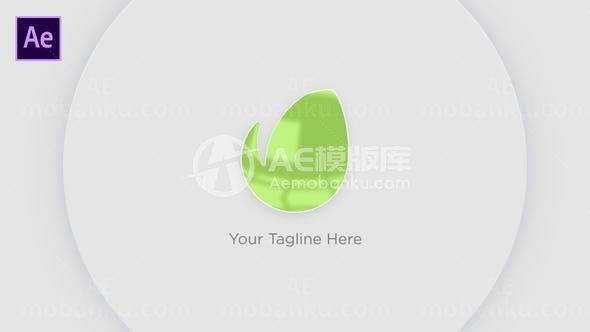 清洁3D徽标展示演绎AE模板