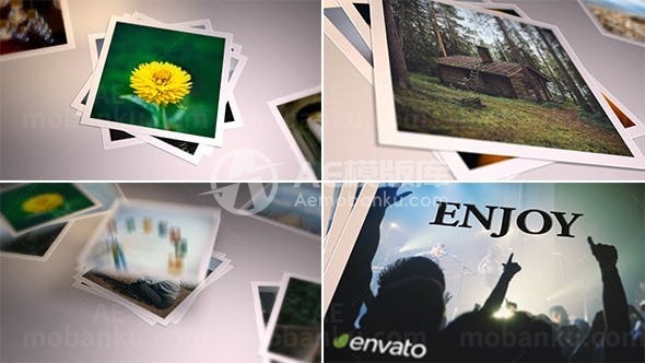 清洁3D幻灯片展示AE模板