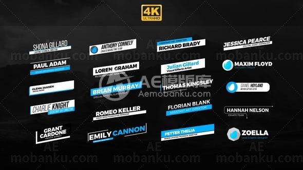 商务多组标题动态演绎AE模板