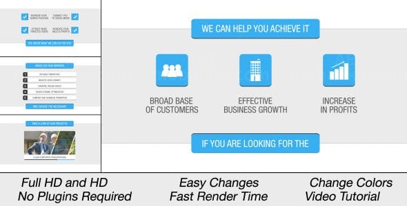 商务标题动态演绎AE模板