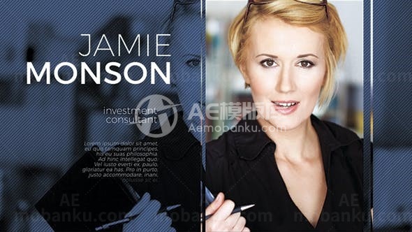 商业幻灯片标题动态展示AE模板