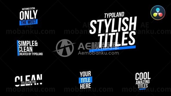 多组标题动画演绎AE模板