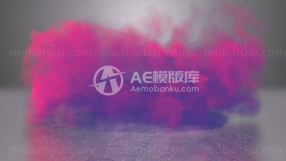 七彩烟雾标志动态演绎AE模板