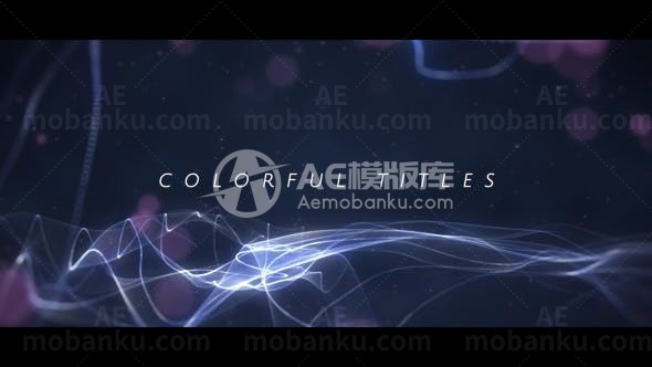 彩色标题动态演绎AE模板